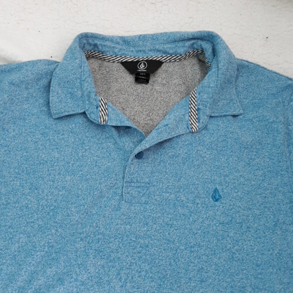 Blue collared t-shirt